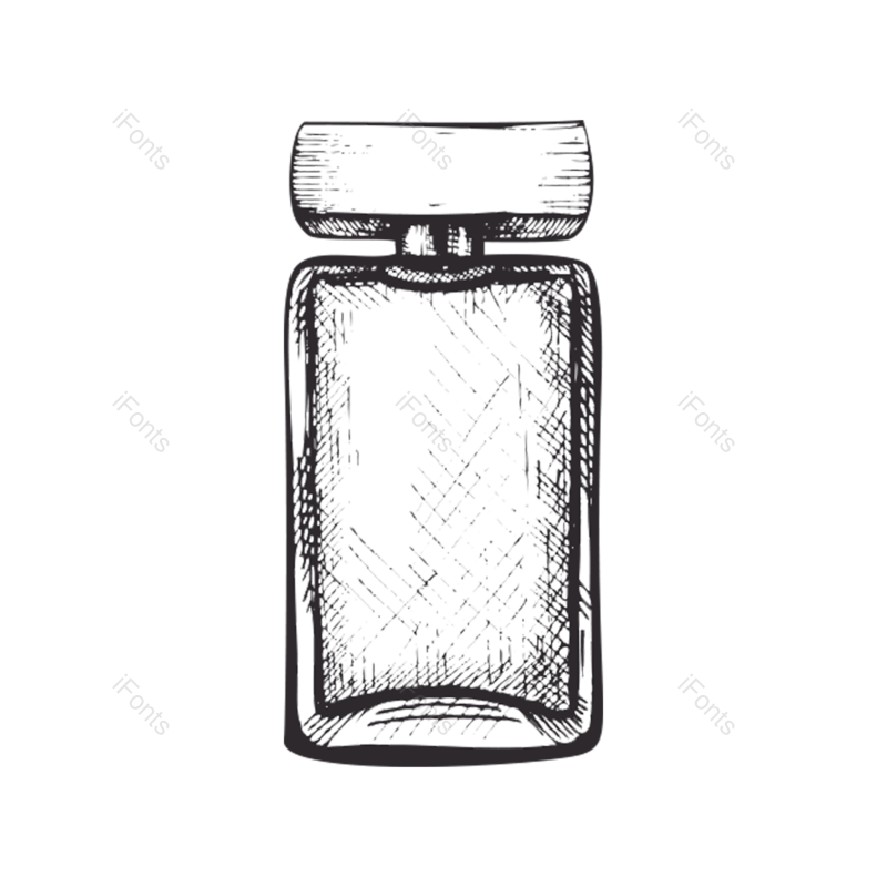 黑白图片,化妆品元素,香水PNG,免抠素材